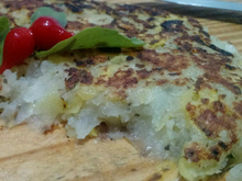 Batata rosti com abobrinha