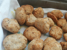 Bolinho de arroz com farinha de aveia