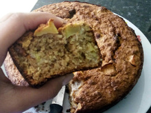 Bolo de banana com aveia sem açúcar