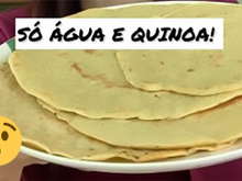 Nem pão, nem tapioca: no meu café da manhã só como essa panqueca 100% integral feita apenas com água e quinoa
