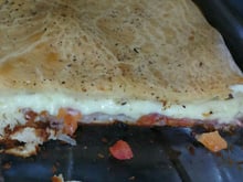 Torta de queijo e presunto