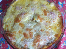 Carne moída com queijo (Lasanha de pobre).