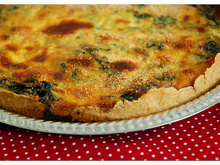 Quiche de espinafre e mussarela
