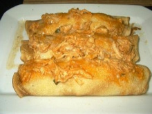 Panquecas de frango com mussarela