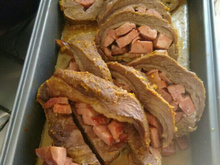 Picanha ao forno recheada