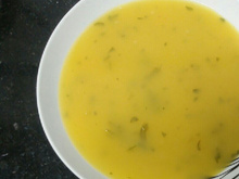 Caldo cremoso de mandioquinha