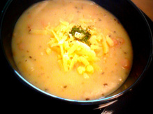 Sopa de batata com bacon