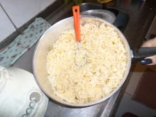 Bolinho de arroz frito e recheado