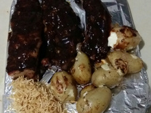 Costela suína ao molho barbecue