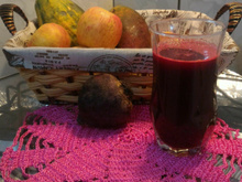 Suco de beterraba e cenoura