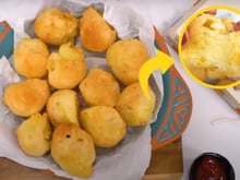 Receita fácil da mamãe na airfryer: bolinha de batata que derrete na boca e fica pronta em 15 minutos