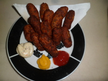 Croquete cremoso de carne