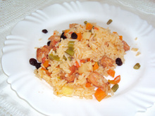 Arroz com linguiça