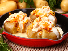 Batatas ao murro com tiras de peixe