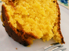 Bolo de fubá cozido