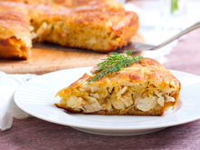 Torta de frango de liquidificador deliciosa e fácil