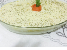 Bacalhau ao molho branco e purê