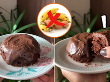 Bolo fit SEM OVO e SEM BANANA superfofinho: atenção à potência do seu micro-ondas para a massa não ficar seca