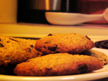 Cookies com gotas de chocolate