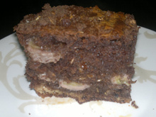 Bolo de chocolate com banana