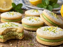 Fiz esse biscoito verde e amarelo do TudoGostoso para ver futebol e acabou antes do apito final