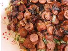 Arrumadinho de arroz com lentilha