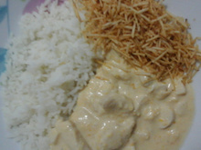 Frango com creme de milho da Rafa