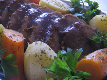 Lagarto ao molho de laranja