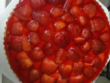 Torta de morango (com biscoito maisena)