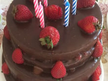 Bolo de chocolate com cocoa