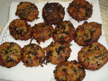 Bolinhos de folhas de brócolis