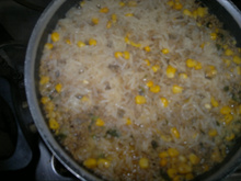 Carne moída com arroz