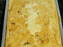 Torta de peito de frango, presunto e bacon