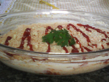 Frango desfiado com molho branco