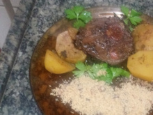 Carne assada recheada