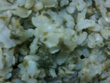 Arroz integral com espinafre