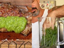 "Muito melhor que chimichurri, segredo de família": Juliano Cazarré revela receita do molho verde da vovó Luísa