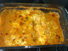 Filé de peixe à parmegiana assado