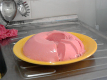 Pudim de Morango Prático