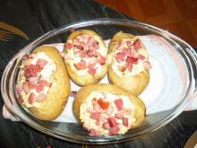 Batata recheada de frango