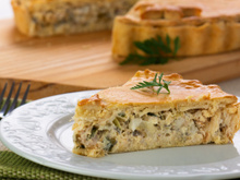 Torta de liquidificador sabor bacalhau