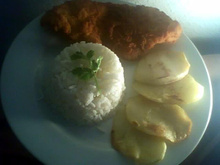 Filé de peixe à milanesa