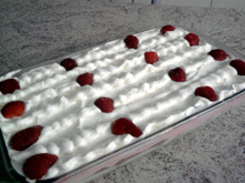 Pavê de morango com creme de limão