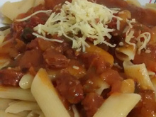 Penne ao molho de calabresa