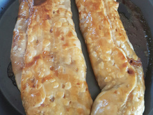 Torta folhada de banana e maçã