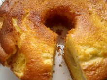 Bolo de fubá com banana