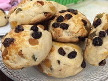 Trança de frutas cristalizadas com passas