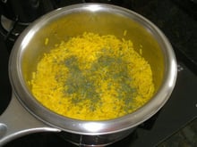 Arroz de limão siciliano e açafrão