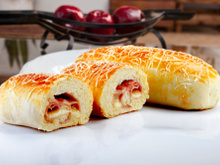Brioche de queijo e presunto