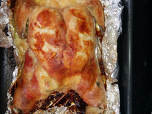 Frango desossado recheado